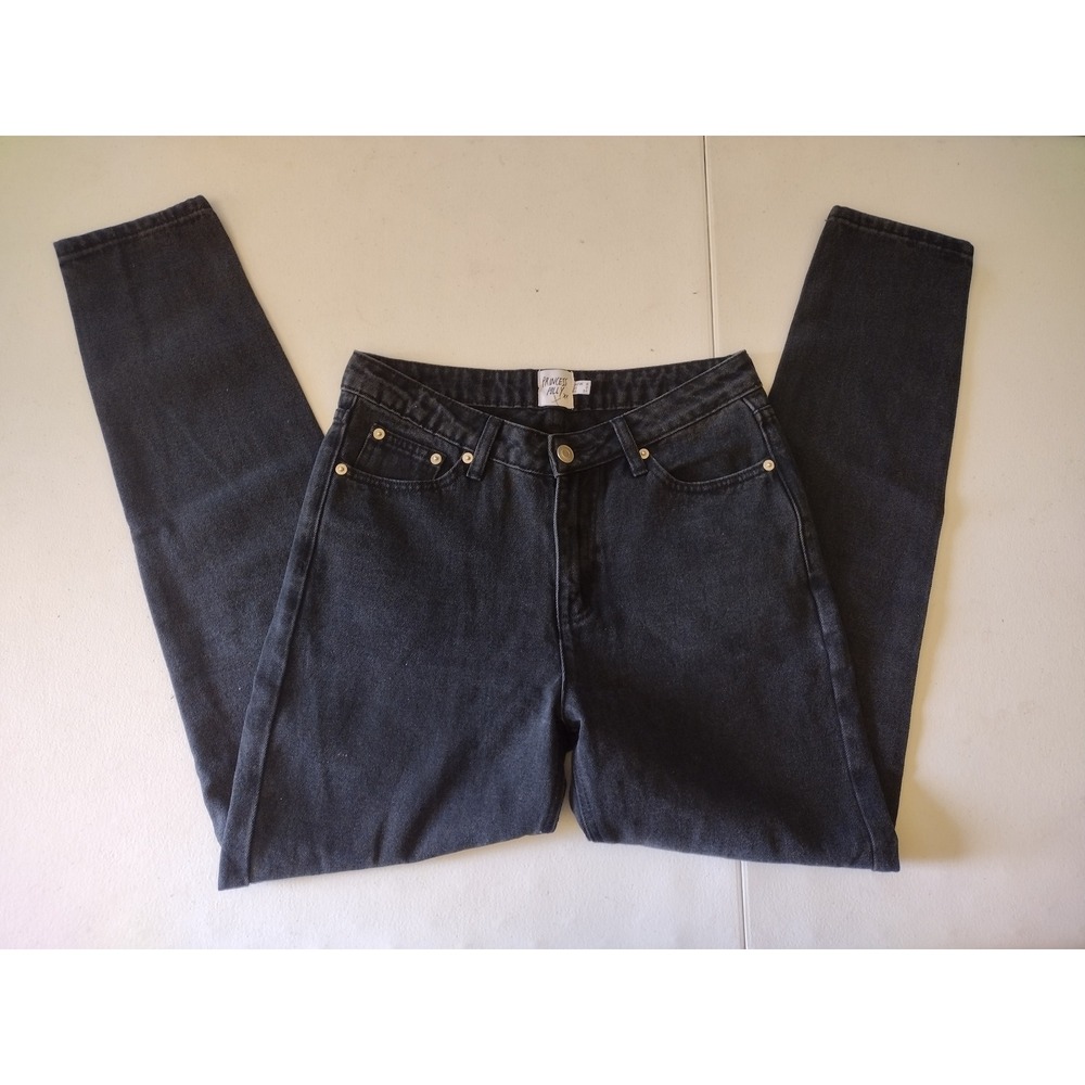 Princess Polly Black Straight Leg Jeans